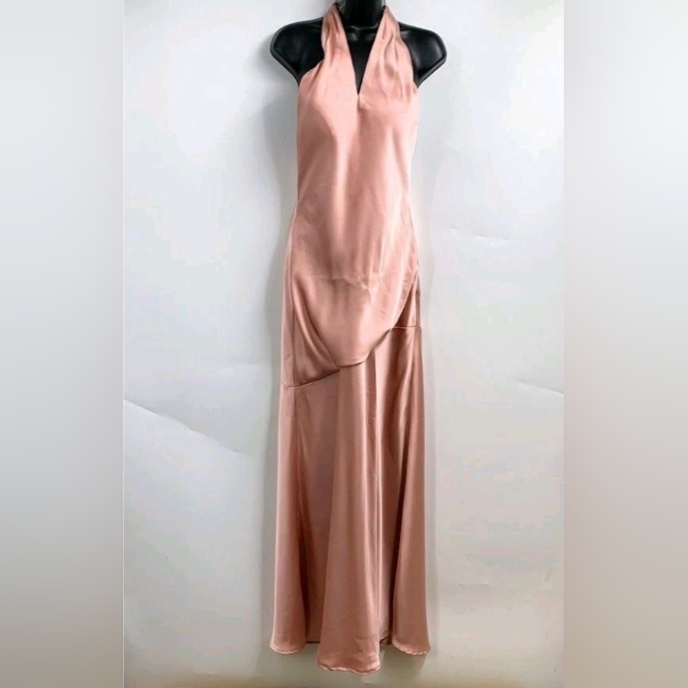 Women's Satin Slip Dress in Dusky Rose